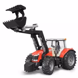BRUDER Massey Ferguson 7624 with frontloader - Vue supplémentaire 9