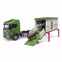 Bruder Camion Bétaillère Scania Super 560R Échelle 1:16 Vert Blanc - Vue supplémentaire 7