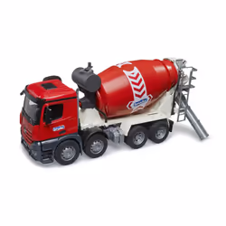 BRUDER CAMION BETON MERCEDES BENZ AROCS, Camion-toupie, 4 an(s), Acrylonitrile-Butadiène-Styrène (ABS), Plastique, Rouge, Bla ...