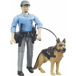 Figurine - Policier Avec Chien Bruder