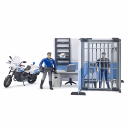BRUDER Police Station with Police Motorcycle