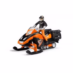 BRUDER Snowmobil m. Fahrer u. Ausst.| 63101, Modèle de dameuse, Acrylonitrile-Butadiène-Styrène (ABS), Multicolore