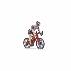Figurine Cycliste avec Vélo Route Bruder