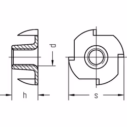 Dresselhaus WGR 2049/001/02 Ecrou T M6 500 pièce(s)