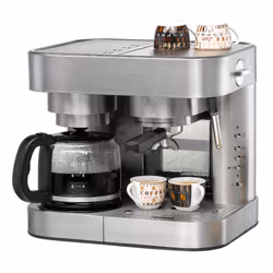 Rommelsbacher EKS 3010, Machine à café 2-en-1, 1,5 L, Dosette de café, Café moulu, 2225 W, Acier inoxydable
