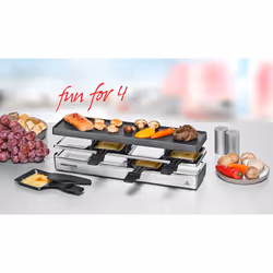 Rommelsbacher RC 800 raclette 4 personne(s) 795 W Noir, Argent