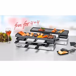 Rommelsbacher RC 1600 raclette 8 personne(s) 795 W Noir, Argent