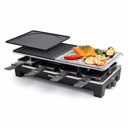 Rommelsbacher RCS 1350 raclette 8 personne(s) 1350 W Noir, Acier inoxydable