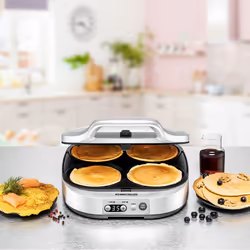 Rommelsbacher PC 1800 appareil à crêpes 4 crèpe(s) 1800 W Argent - Vue supplémentaire 3