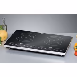 Rommelsbacher CT 3410/IN, Noir, Blanc, Comptoir, Plaque avec zone à induction, Verre-céramique, 2 zone(s), 2 zone(s)