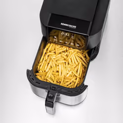 Rommelsbacher FRH 1500 friteuse Unique 5 L Autonome 1500 W Friteuse d’air chaud Noir, Acier inoxydable