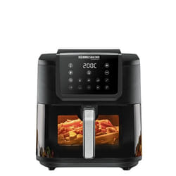Rommelsbacher FRH 1700 friteuse Unique 8 L Autonome 1700 W Friteuse d’air chaud Noir, Acier inoxydable