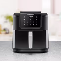 Rommelsbacher FRH 1700 friteuse Unique 8 L Autonome 1700 W Friteuse d’air chaud Noir, Acier inoxydable