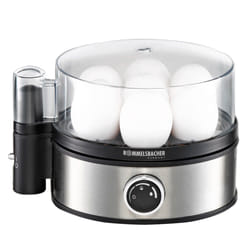 Rommelsbacher ER 400 cuiseur d'oeufs 7 œufs 400 W Noir, Acier inoxydable, Transparent