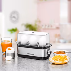 Rommelsbacher ER 300 cuiseur d'oeufs 3 œufs 300 W Acier inoxydable, Transparent