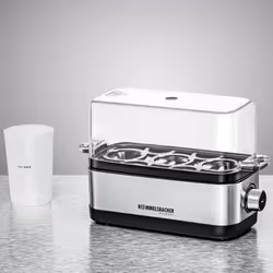 Rommelsbacher ER 300 cuiseur d'oeufs 3 œufs 300 W Acier inoxydable, Transparent