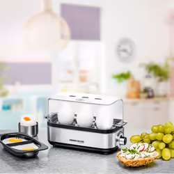 Rommelsbacher ER 600 cuiseur d'oeufs 6 œufs 400 W Acier inoxydable, Transparent
