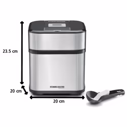 Rommelsbacher IM 12 sorbetière Sorbetière traditionnelle 1,5 L Noir, Acier inoxydable - Vue supplémentaire 8