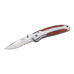 Herbertz 256410, Couteau à lame verrouillable, Acier inoxydable, Bois, Marron, Acier inoxydable, 17,9 cm, 7,62 cm