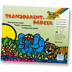 Papier vitrail transparent coloris assortis 10 feuilles de 20 x 14 cm 42g