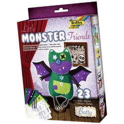 Kit Monstre Batty - FOLIA - Support à décorer - Feutrine fils à broder ouate de rembourrage
