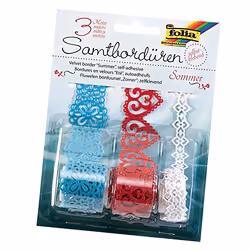 Folia 12704, Bleu, Rouge, Blanc, Monochromatique, Velours, Mat, 1 m, 135 mm