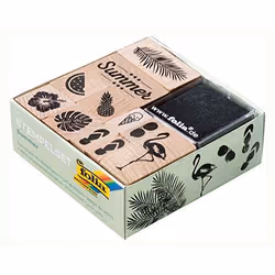 Folia 31101, Kit de tampons pour enfants, Bois