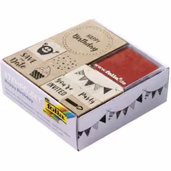 Folia 31104, Kit de tampons pour enfants, Bois