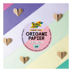 Papier de pliage pour origami - FOLIA - Premium Faltblätter Pastell - 100 feuilles - 20 x 20 cm