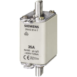 3NA38307 Fusible nh Taille du fusible = 00 100 a 500 v/ac, 250 v/dc 3 pc(s) X50200 - Siemens