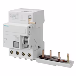 Bloc différentiel (disjoncteur) Siemens, avec les caractéristiques suivantes : 3 modules Connexion DIN (universelle pour tout ...