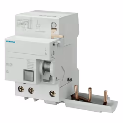 Bloc différentiel (disjoncteur) Siemens, avec les caractéristiques suivantes : 3 modules Connexion DIN (universelle pour tout ...