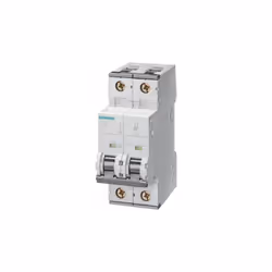 Nombre de pôles = 2P Gamme de courant = 6A Caractéristique de déclenchement = Type C Tension c.a. nominale = 400V Tension c.c ...