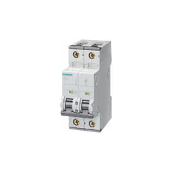 Disjoncteur Siemens 5SY6 2P, 6A, pouvoir de coupure 6 kA, montage rail din ( Prix pour 1 )