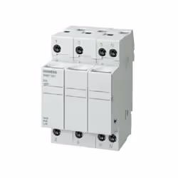 SIEMENS BASE PORTE-FUSIBLE CYLINDRIQUE 10X38 3P+N 32A 3NW7063 Description du produit La base porte-fusible SIEMENS est un dis ...