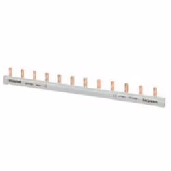 Barre de connexion Siemens 10mm2 12 broches - 5ST3762Barre de connexion à broches, monophasée 10mm2, 12 broches, isolation Co ...