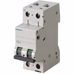 L'interruttore automatico miniaturizzato unipolare 1+N serie 5SL6 Siemens ha una corrente nominale di 25 A e una capacità di  ...