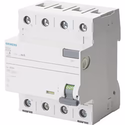 Description générale Interrupteur différentiel type A, 40A, 3 pôles + N 30mA, 400V, 4 UM N-gauche. Ce dispositif est conçu po ...