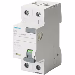 description Disjoncteur FI, 2 pôles, type F, temporisé à court terme, in : 25 A, 30 ma, un AC : 230 V le disjoncteur FI est l ...