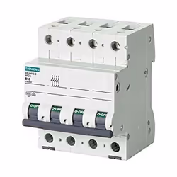 SIEMENS Interrupteur magnétothermique ICU 6KA 4 POLES 25A 5SL6425-7BB Interrupteur magnétothermique essentiel dans les instal ...