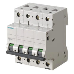 Interrupteur magnétothermique Siemens 4P 63A 6 ka Type C 4 Modules