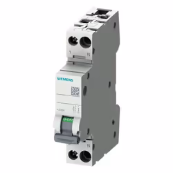 Interruttore magnetotermico Siemens, 1 modulo, attacco DIN (universale per qualsiasi centralino in commercio), 1P+N, 20 amper ...