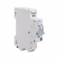 Description produit : SIEMENS Disjoncteur 10A auto Ph+N Courbe C 4.5kA 230V. Pour protéger vos biens en cas de surchauffe ou  ...