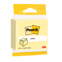 Post-It Giallo Canary, Carré, Jaune, Papier, 76 mm, 76 mm, 450 feuilles