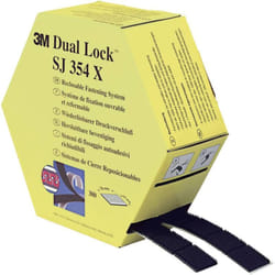 3M - Bande auto-agrippante SJ354X Dual Lock à coller tête de champignon (l x l) 7500 mm x 25 mm noir 1 paire(s)