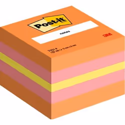 Post-It 2051-P, Carré, Orange, Rose, Jaune, Papier, 51 mm, 51 mm, 400 feuilles