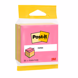 Post-It 7100172389, Carré, Multicolore, Rose, Papier, 100%, 76 mm, 76 mm