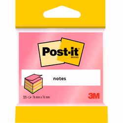 Post-It 7100172389 Carré Multicolore, Rose 325 feuilles Auto-adhésif