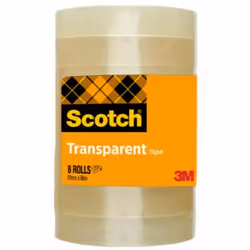 Scotch 7100213204, 66 m, Transparent, Acrylique, Polypropylène (PP), 7,62 cm, 19 mm, 8 pièce(s)