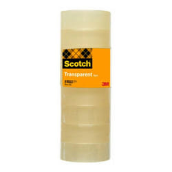 Scotch 7100213205 Adhésif de bureau 33 m Acrylique, Polypropylène (PP) Transparent 8 pièce(s)